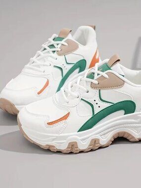 Women's Casual Sports Shoes - Low Top Lace Up, Sequins Stripes Design sneakers